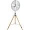 Ipower Stand fan, 16'', retro style, chrome, wooden base HIFANSTANDRETRO16C - alternate 1